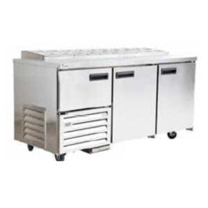 double row pizza prep fridge